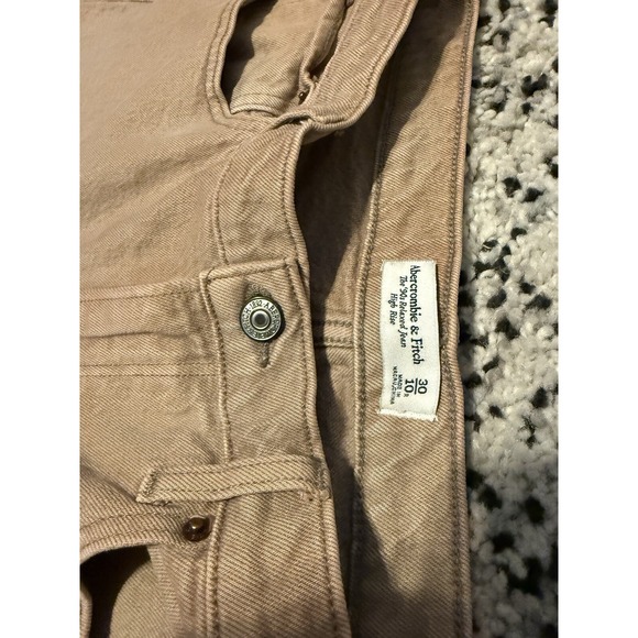 Women's Abercrombie Fitch The 90s Relaxed Jean High Rise Light Brown Size 30/10 - Picture 5 of 7